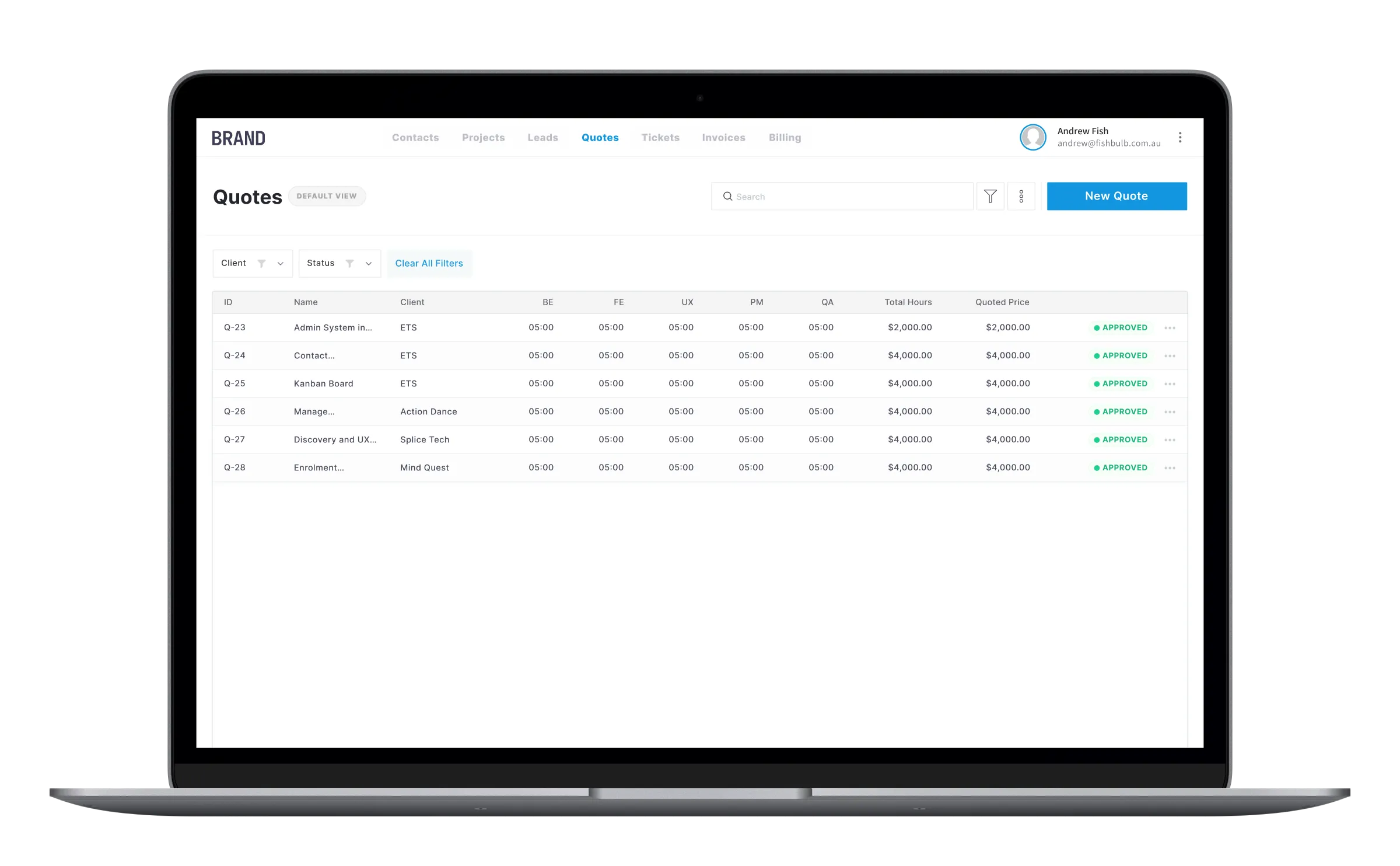 Quoting & Invoicing app screenshot