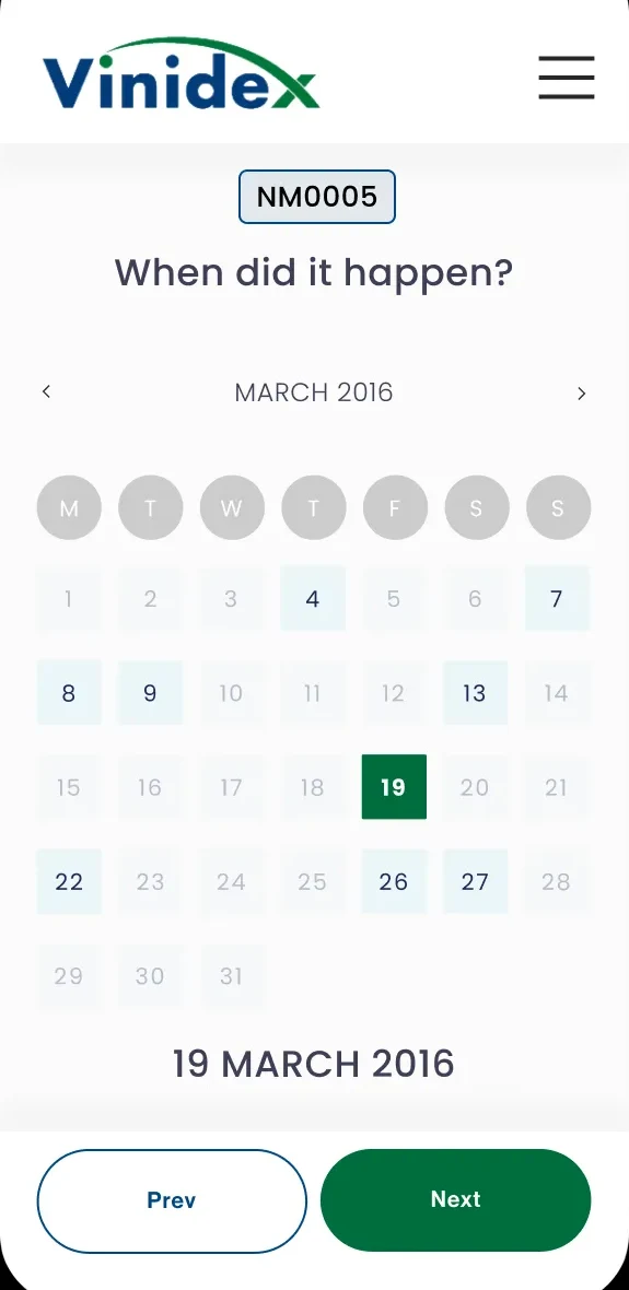 Vinidex mobile app